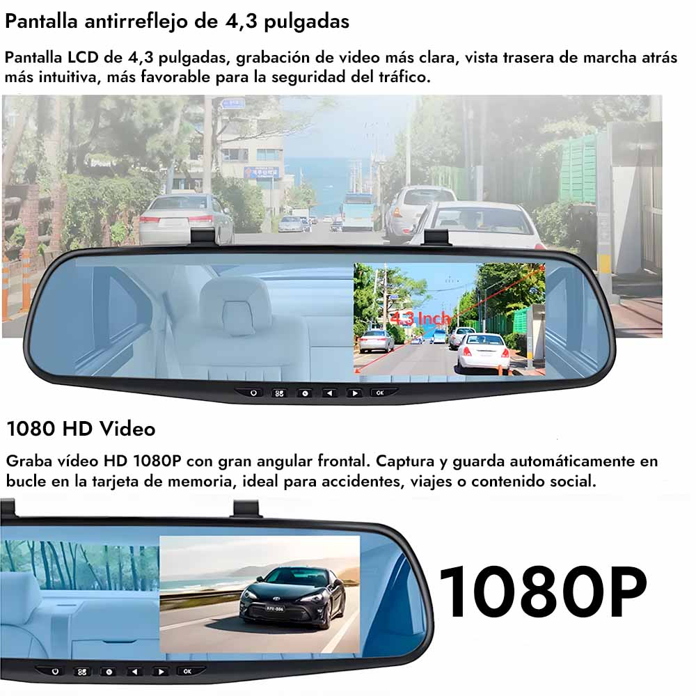 Drive360™ Espejo Retrovisor HD